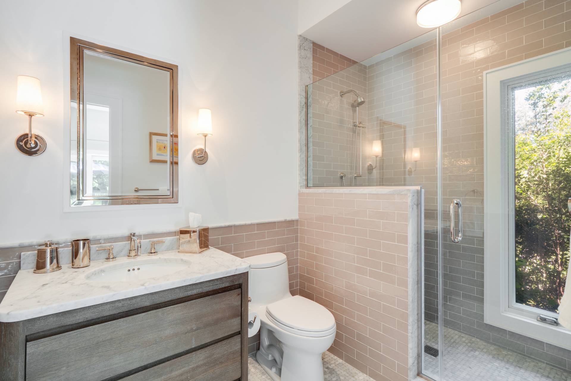 6 Bridle Path Remsenburg, NY 11960 - Photo 12 of 15 a bathroom with a sink toilet and shower