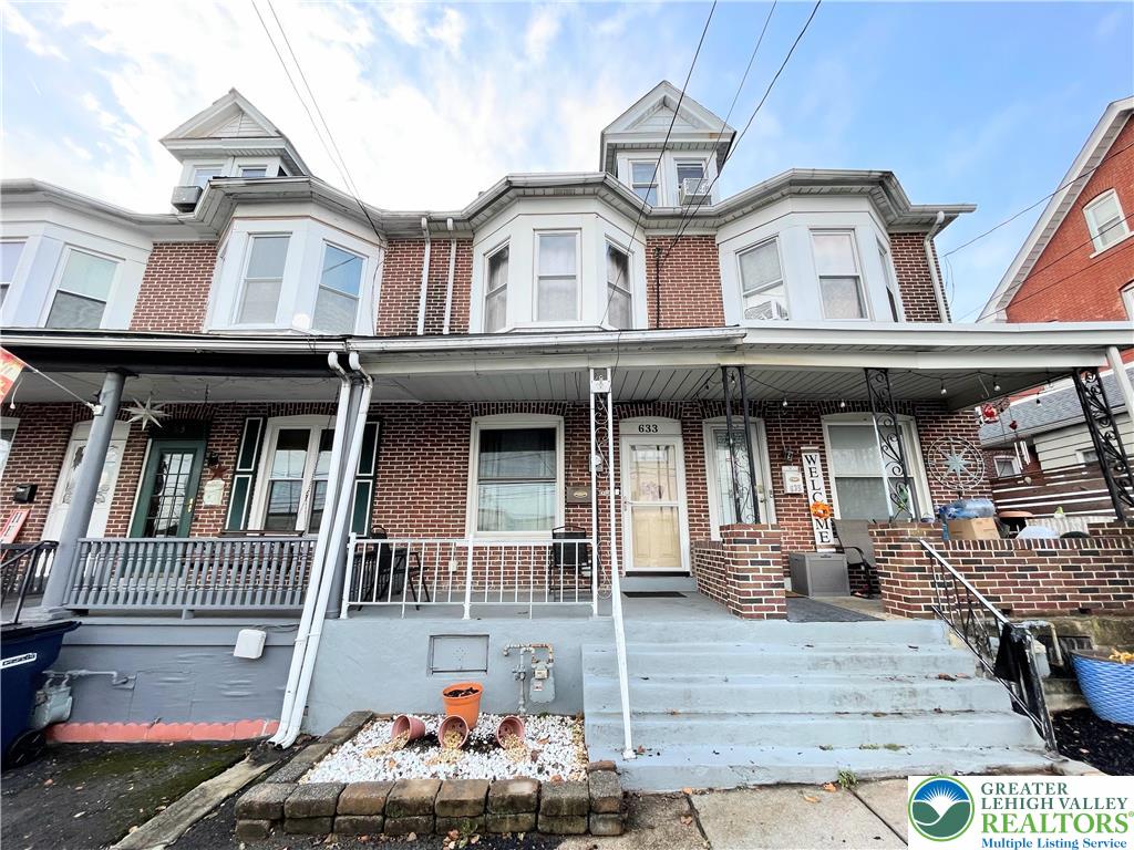 a front view of a house