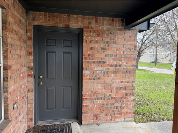 a view of front door of house