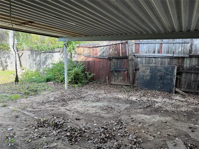 a backyard of a house