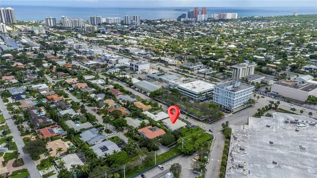 an aerial view of multiple house