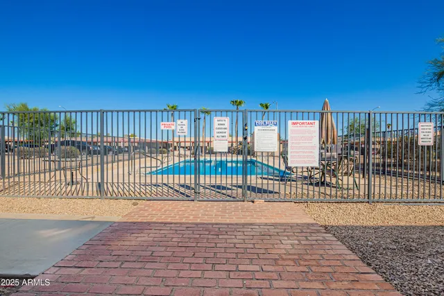 a view of a wrought iron fences