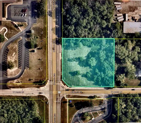 front view of a yard with an outdoor space