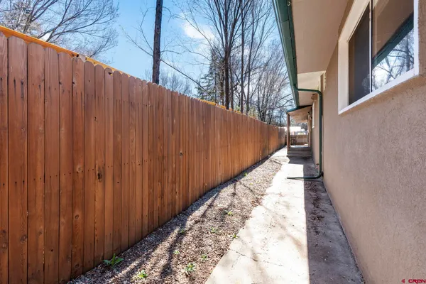 a backyard of a house