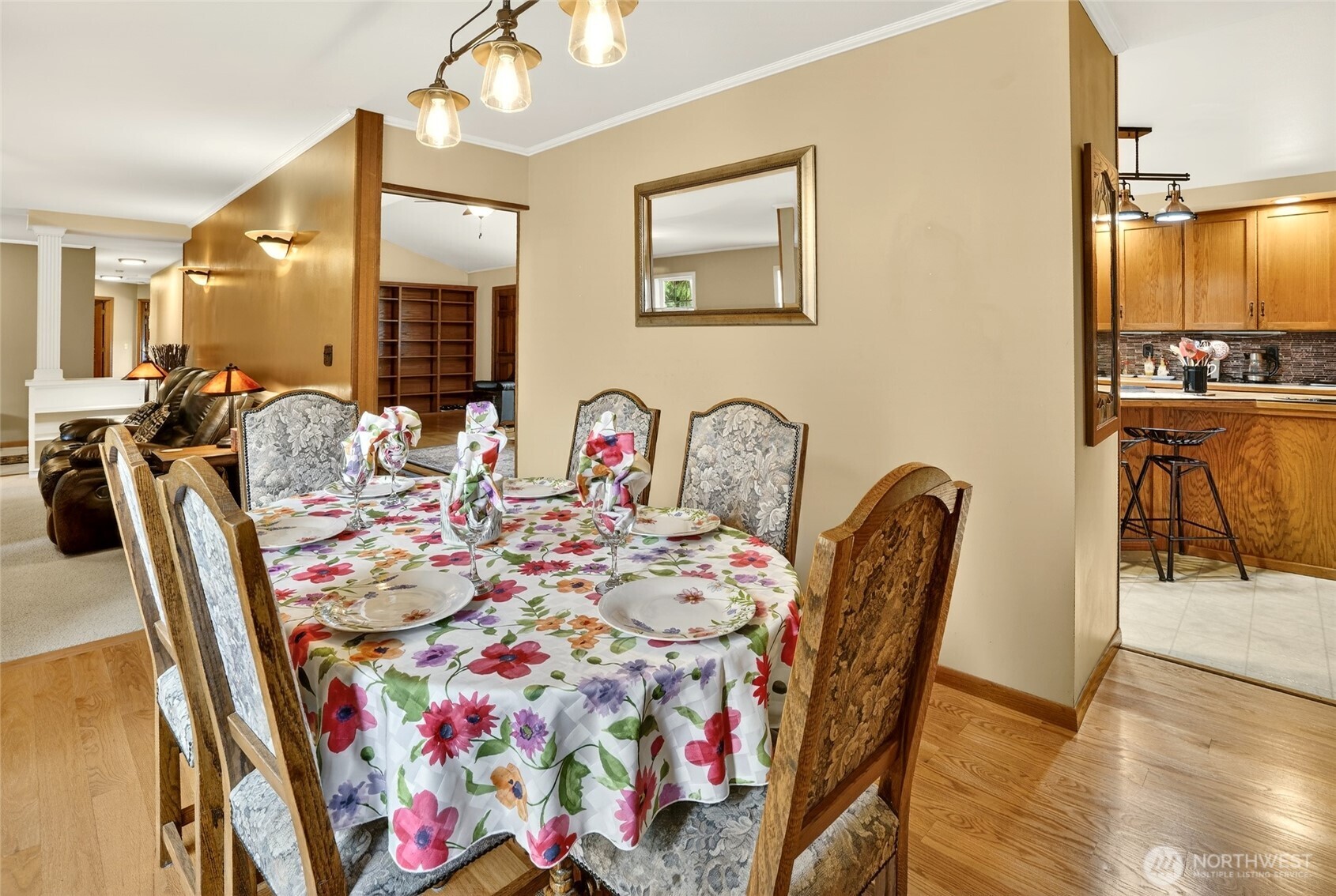 20070 Park Ridge Lane Sedro-Woolley, WA 98284 - Photo 21 of 40 a dining room with furniture and wooden floor