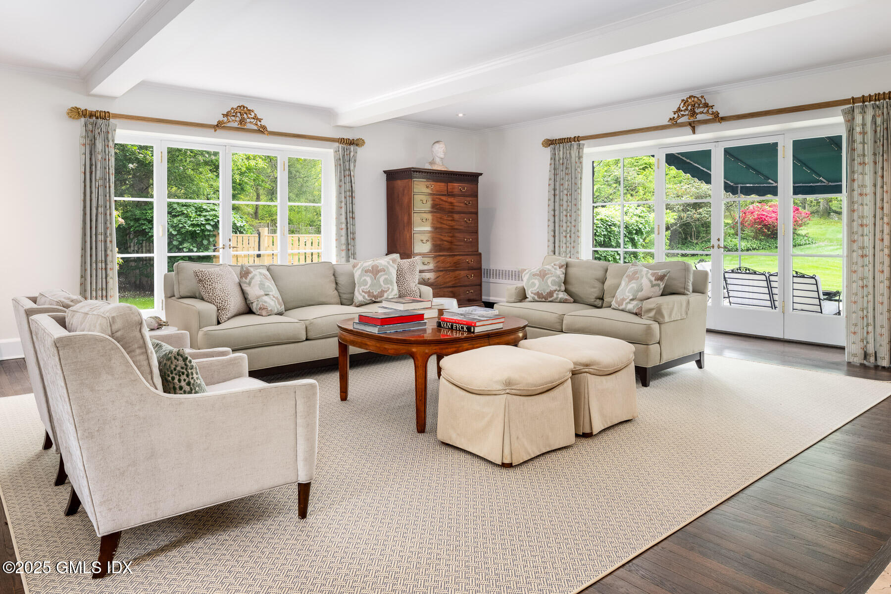 78 Khakum Wood Road Greenwich, CT 06831 - Photo 4 of 27 a living room with furniture and a large window