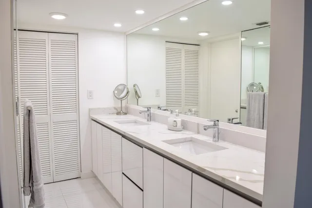 a bathroom with a shower and a toilet