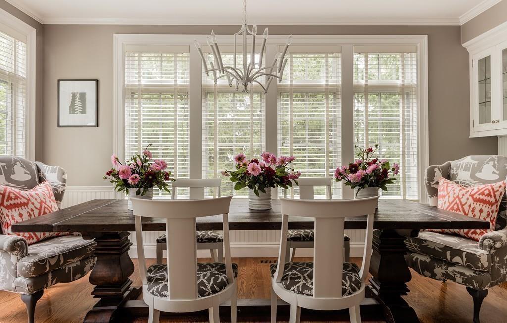71 Hundreds Road Wellesley, MA 02481 - Photo 19 of 31 a dining room with furniture and wooden floor