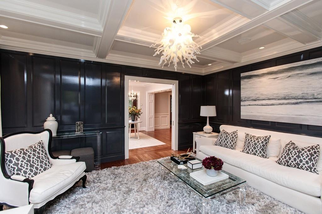 71 Hundreds Road Wellesley, MA 02481 - Photo 8 of 31 a living room with furniture and a chandelier