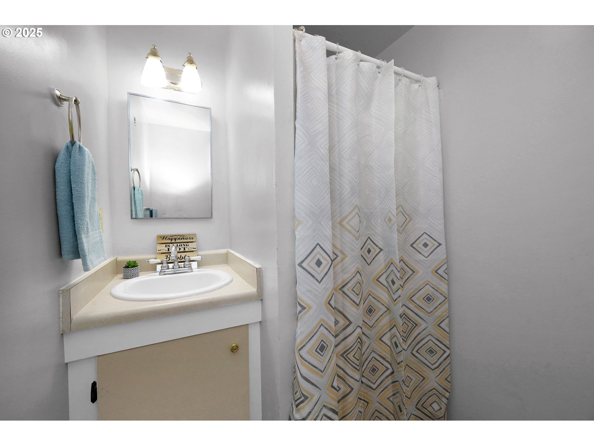 2785 Riverview Street Eugene, OR 97403 - Photo 20 of 44 a bathroom with a sink vanity mirror and shower