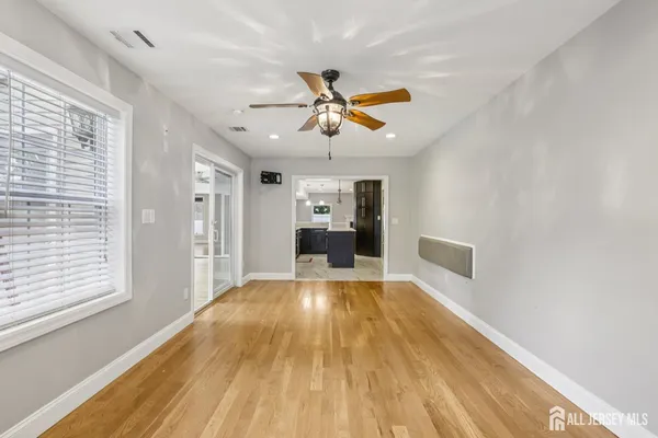 a view of a livingroom with a flat screen tv