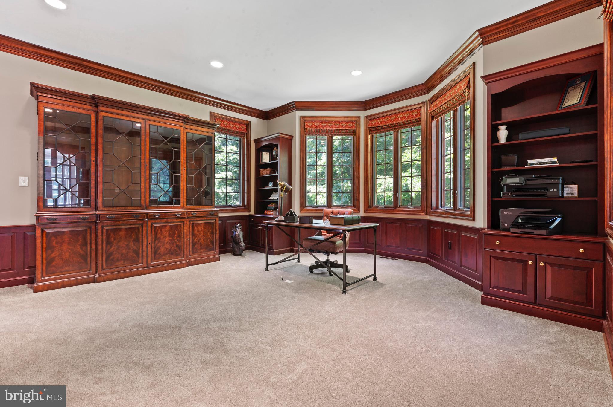 23 Old Covered Bridge Road Newtown Square, PA 19073 - Photo 10 of 65 Formal Office with Built-ins
