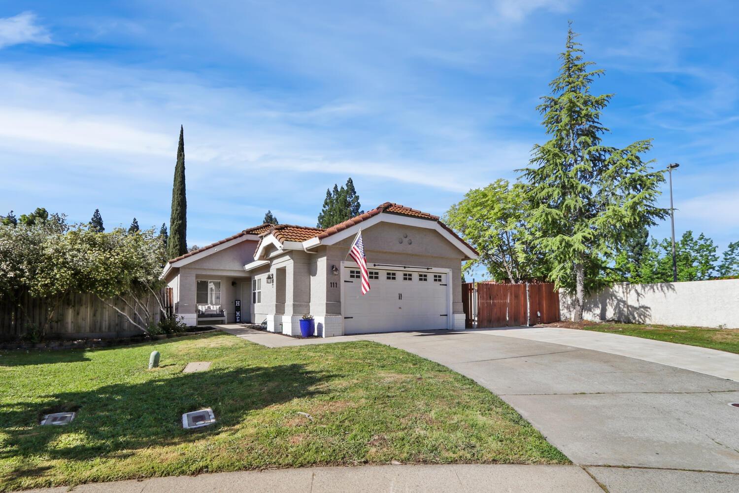 111 Tyrell Court Folsom, CA 95630 - Photo 1 of 1 a front view of a house with garden