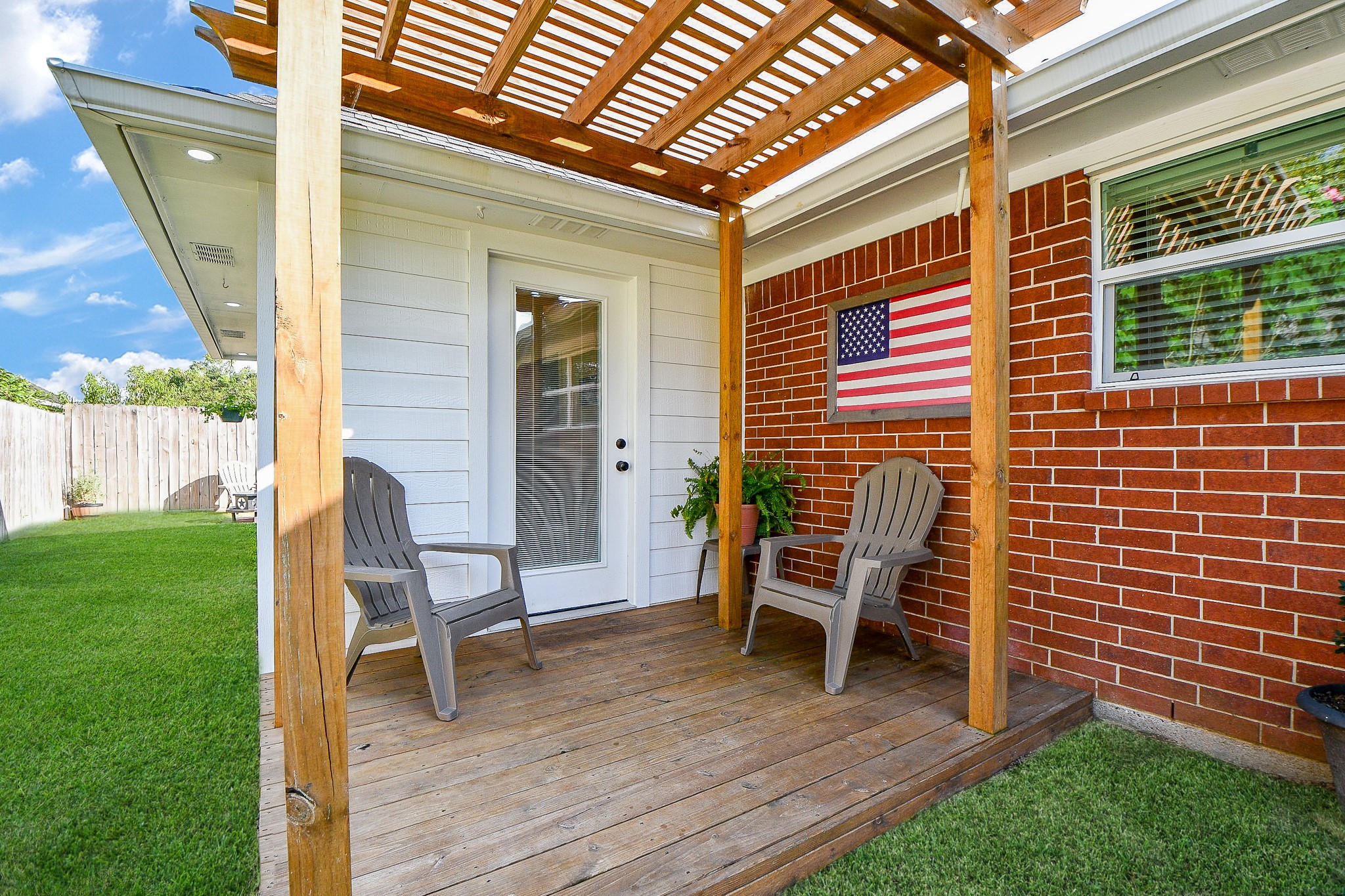 606 Walnut Street Sweeny, TX 77480 - Photo 24 of 28 This Back Porch Deck was added after the Dining Room was designed and completed