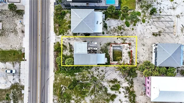 an aerial view of multiple house