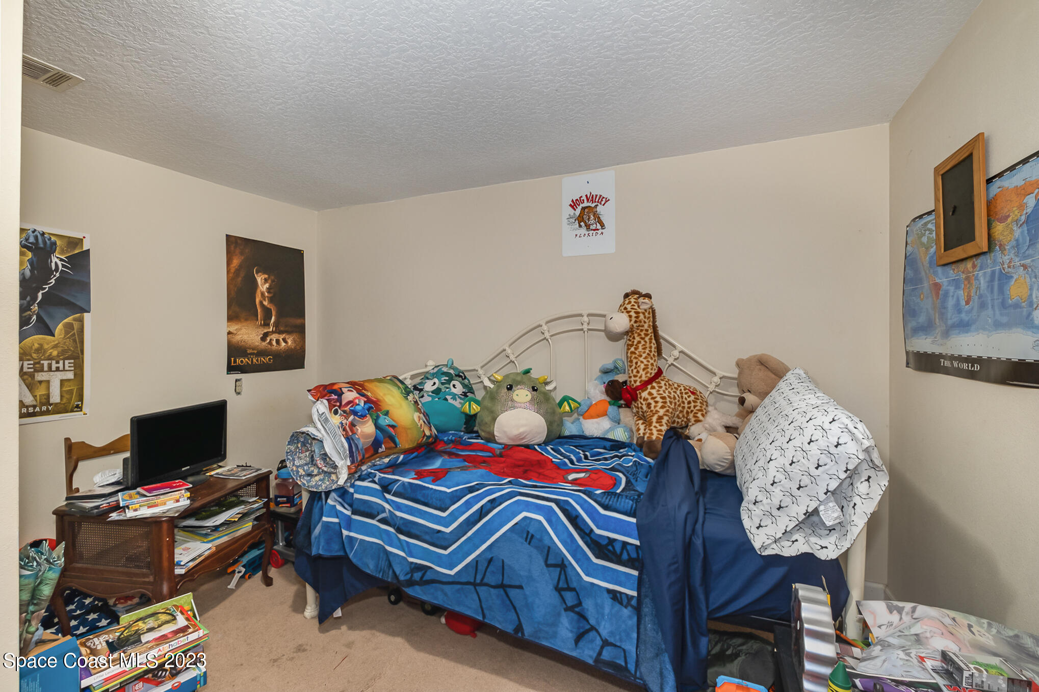 1826 Lemay Drive Northeast Palm Bay, FL 32905 - Photo 20 of 31 a bedroom with a bed and a flat screen tv