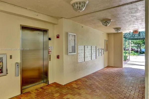 a view of a swimming pool with a garden