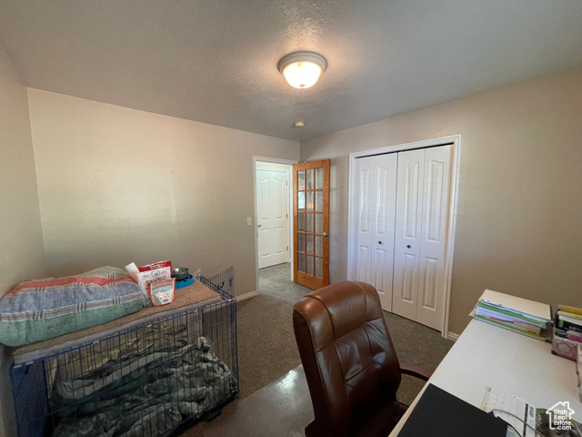 11473 South Dempsey Creek Road Lava Hot Springs, ID 83246 - Photo 13 of 47 Carpeted office space featuring a textured ceiling and baseboards