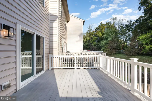 a view of a wooden deck