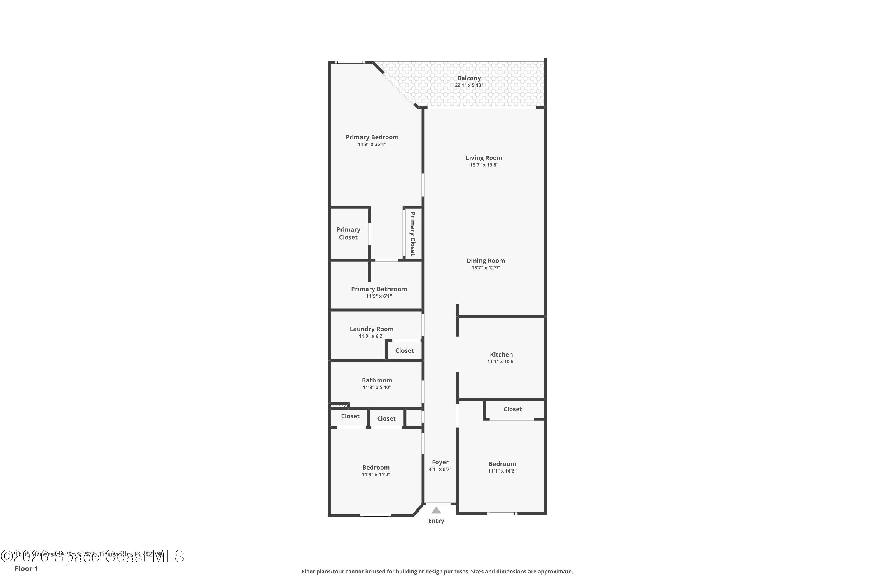1805 Riverside Drive, Unit 302 Titusville, FL 32780 - Photo 49 of 49 Floor plan