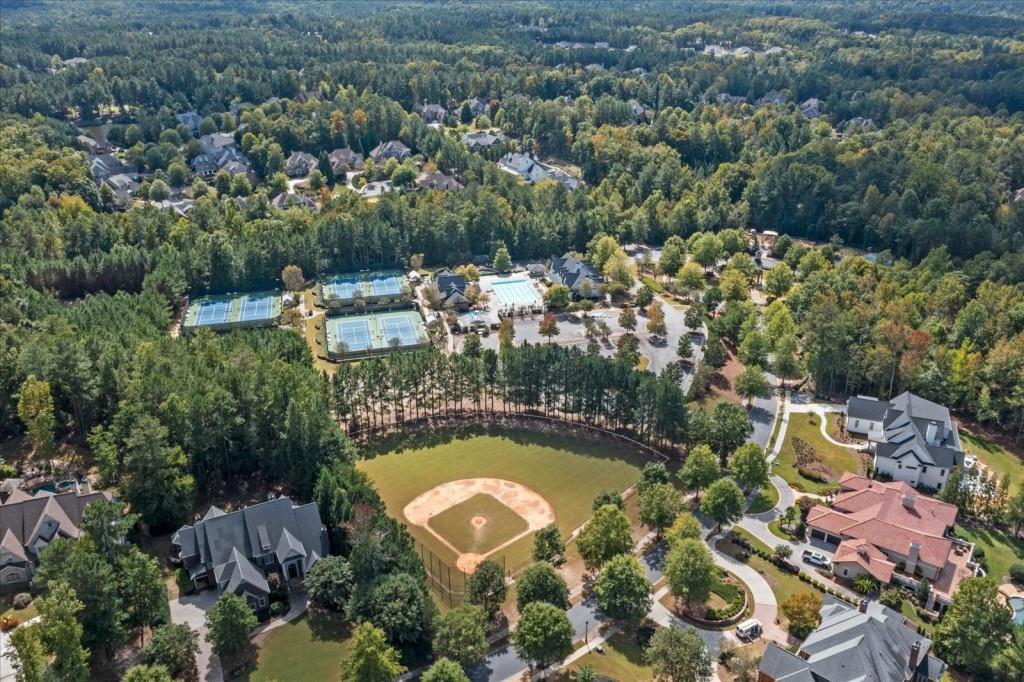 6218 Zell Miller Path Acworth, GA 30101 - Photo 11 of 53 an aerial view of residential houses with outdoor space and swimming pool