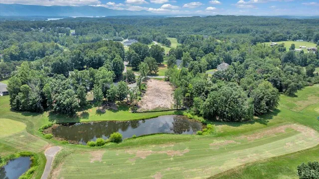 a view of a garden with a building in the background