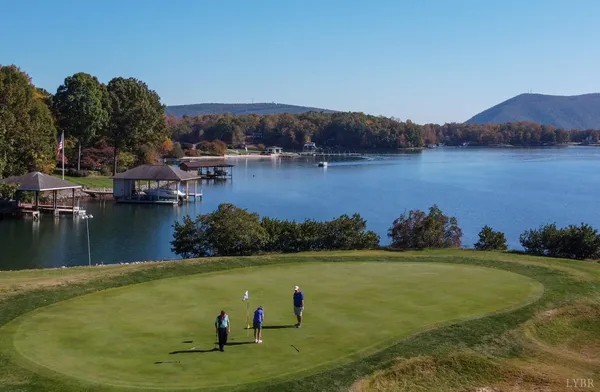 an aerial view of a garden