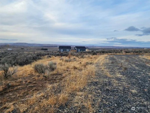 a view of a lake and mountain in back