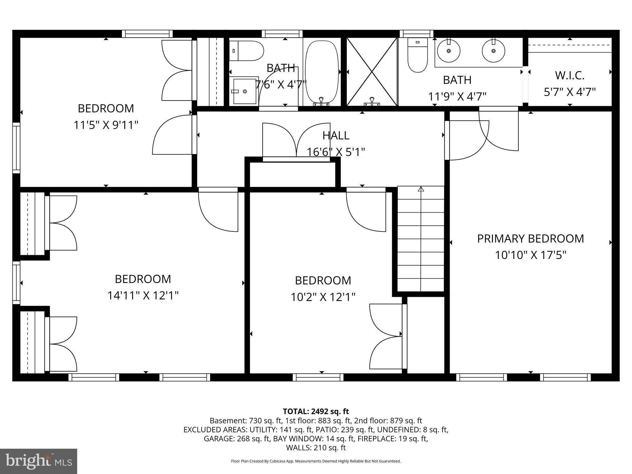 16905 Briardale Road Derwood, MD 20855 - Photo 40 of 45 Upper Level Floor Plans WITH Dimensions