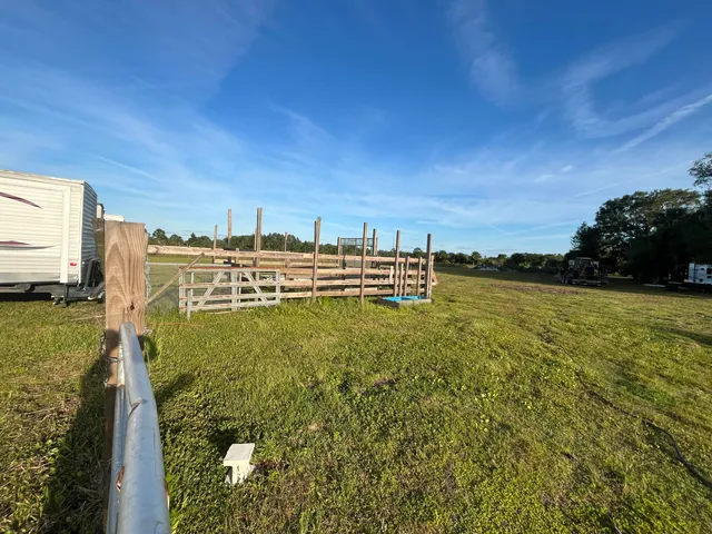 a view of a water with an outdoor space