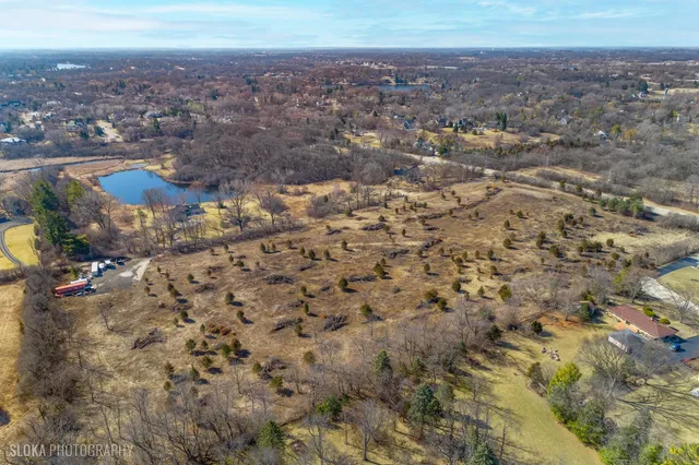 an aerial view of multiple house