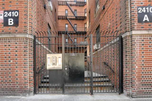 a front view of a building