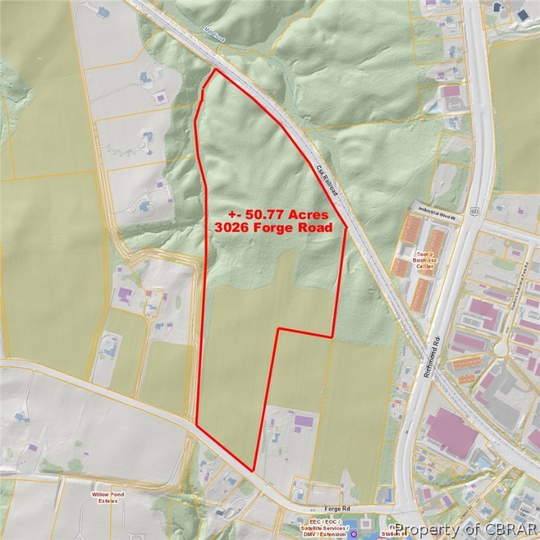 3026 Forge Road Toano, VA 23168 - Photo 1 of 11 3026 Forge JCC Tax Parcel Map 50.77 Acres