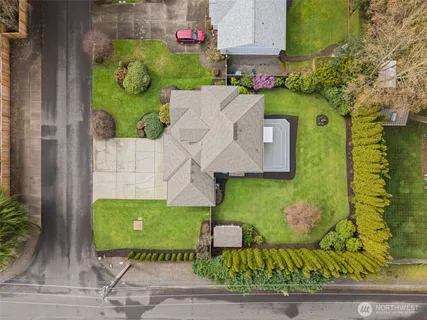 an aerial view of multiple house