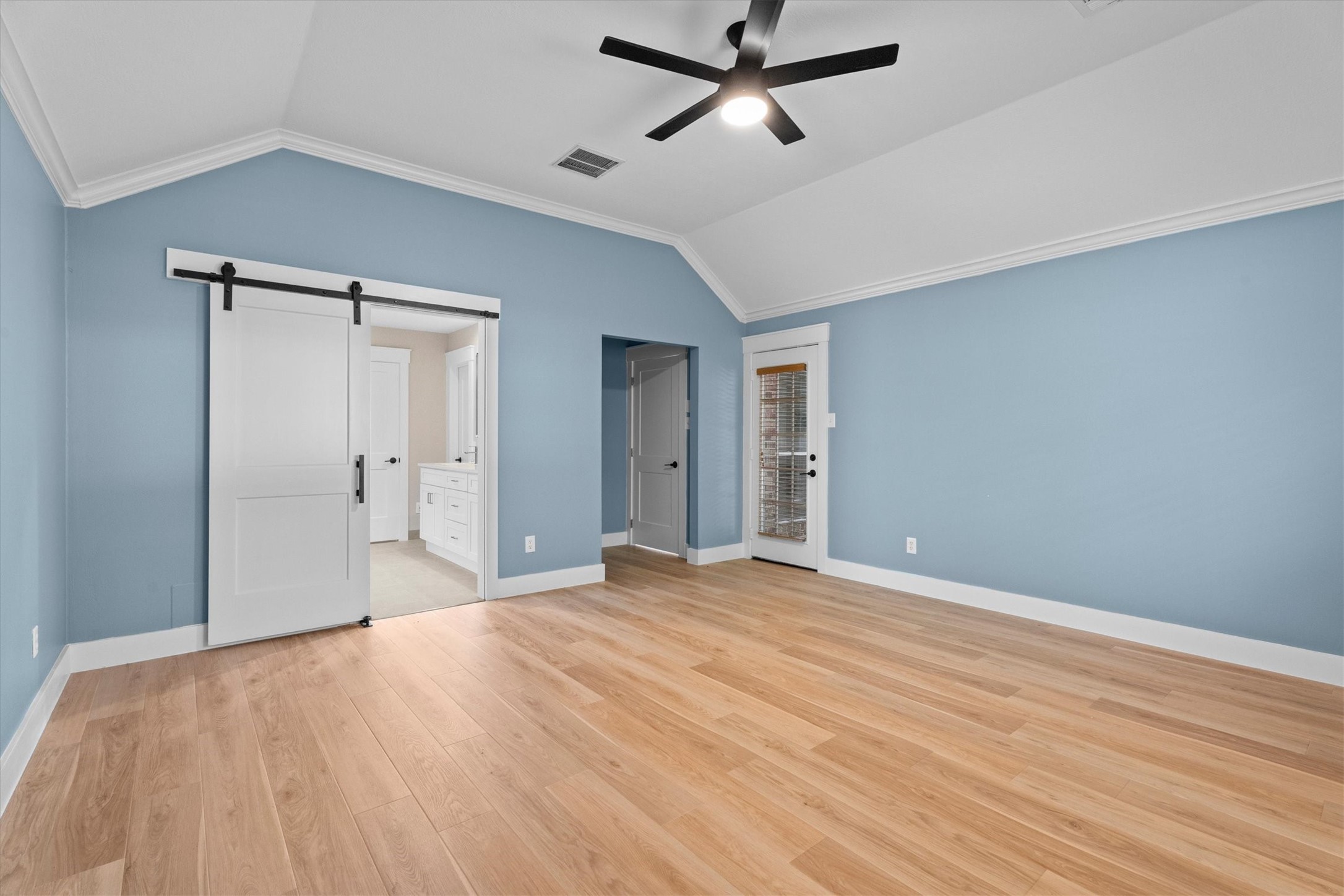 30111 Granum Drive Spring, TX 77386 - Photo 32 of 45 a view of empty room with wooden floor and ceiling fan