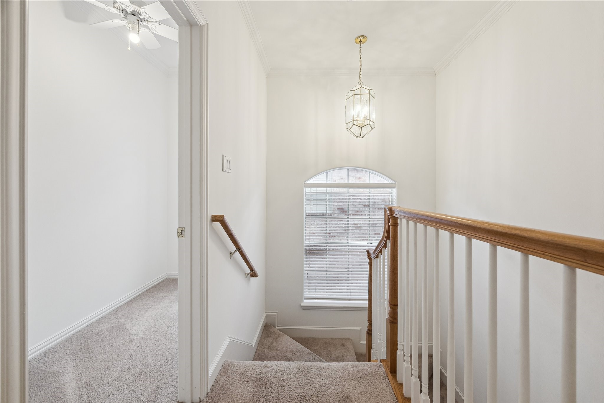 5107 Locust Street Bellaire, TX 77401 - Photo 23 of 45 Check out this spacious storage room located at the top of the staircase, offering generous space for seasonal items, linens, or additional household storage, conveniently positioned near the secondary bedrooms.