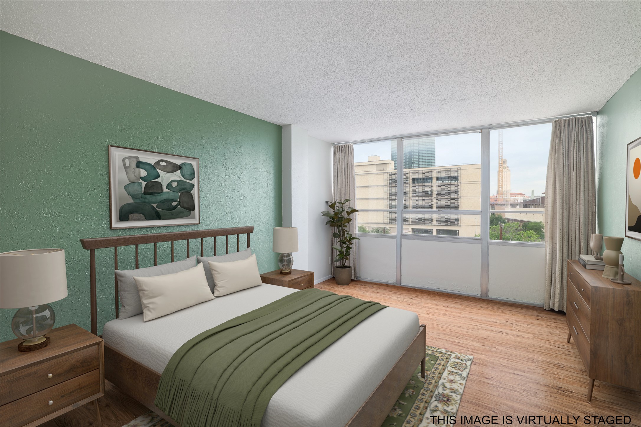 1800 Lavaca Street, Unit A508 Austin, TX 78701 - Photo 9 of 25 Second angle of second bedroom virtually staged.