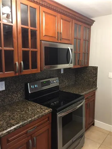 a stove top oven sitting inside of a kitchen