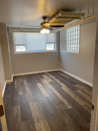 a view of a window in an empty room