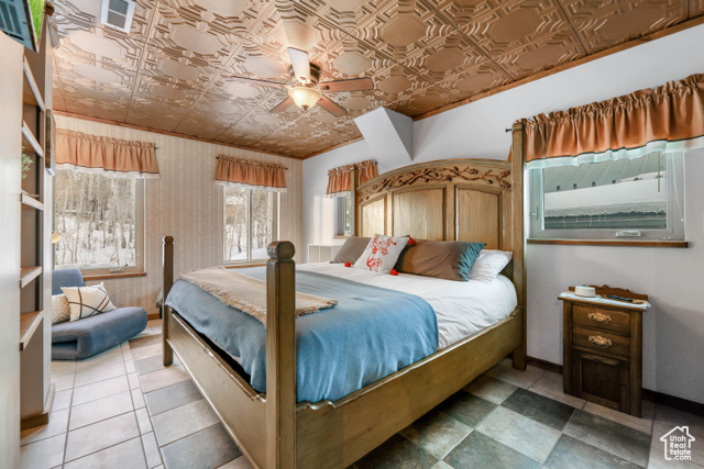 2029 West Tollgate Road Coalville, UT 84017 - Photo 28 of 43 Bedroom featuring an ornate ceiling and ceiling fan