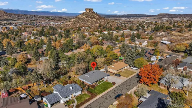 an aerial view of multiple house