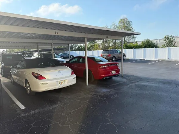 a view of car parked in parking