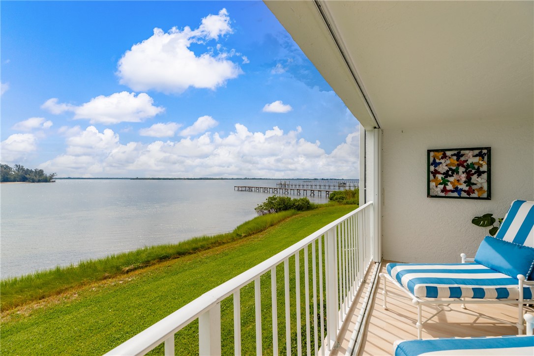 5914 South River Run Drive, Unit 5914 Sebastian, FL 32958 - Photo 30 of 36 a view of a balcony with lake view