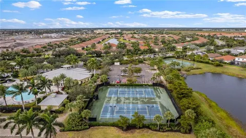 an aerial view of residential building with outdoor space