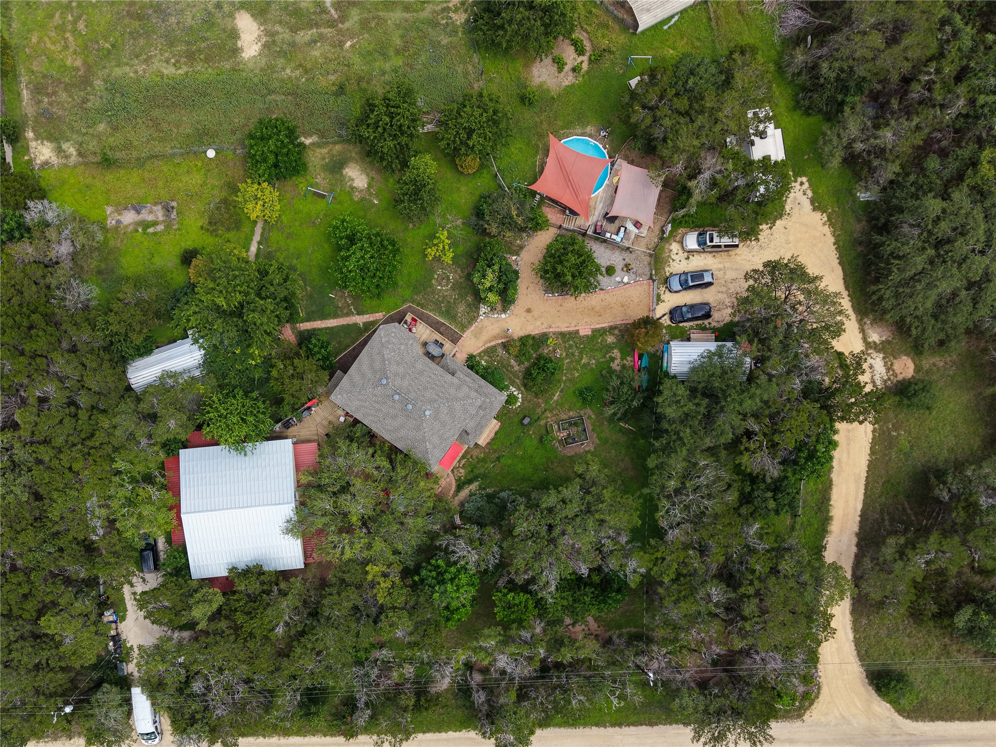 2525 South Rainbow Ranch Road Wimberley, TX 78676 - Photo 1 of 1 Overhead of House Area