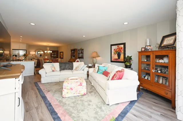 a living room with furniture and a couch