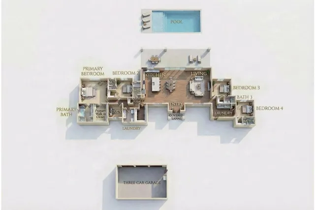 a view of living room with furniture and window