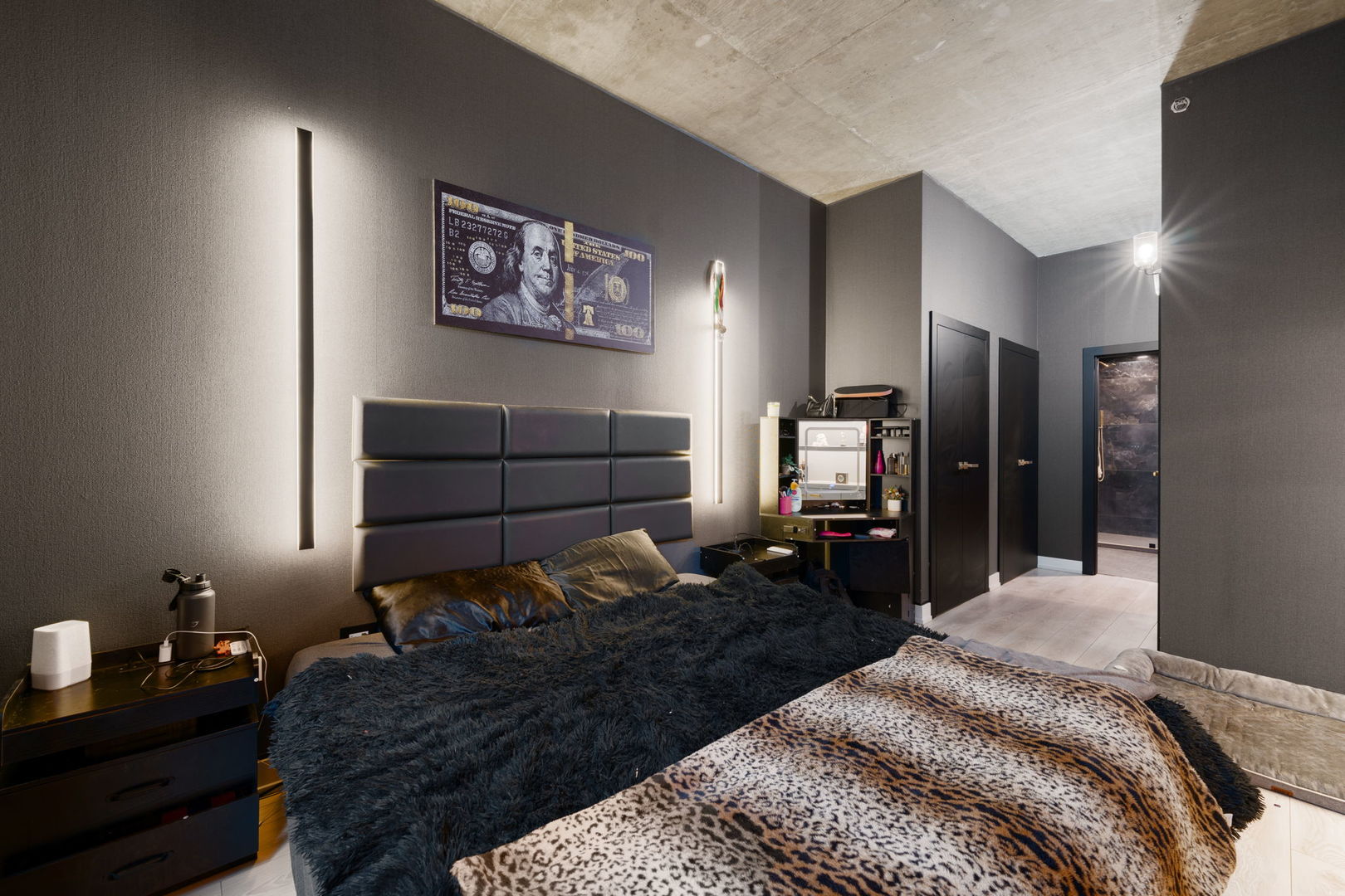 1305 South Michigan Avenue, Unit 907 Chicago, IL 60605 - Photo 11 of 20 a bedroom with bed and a night stand