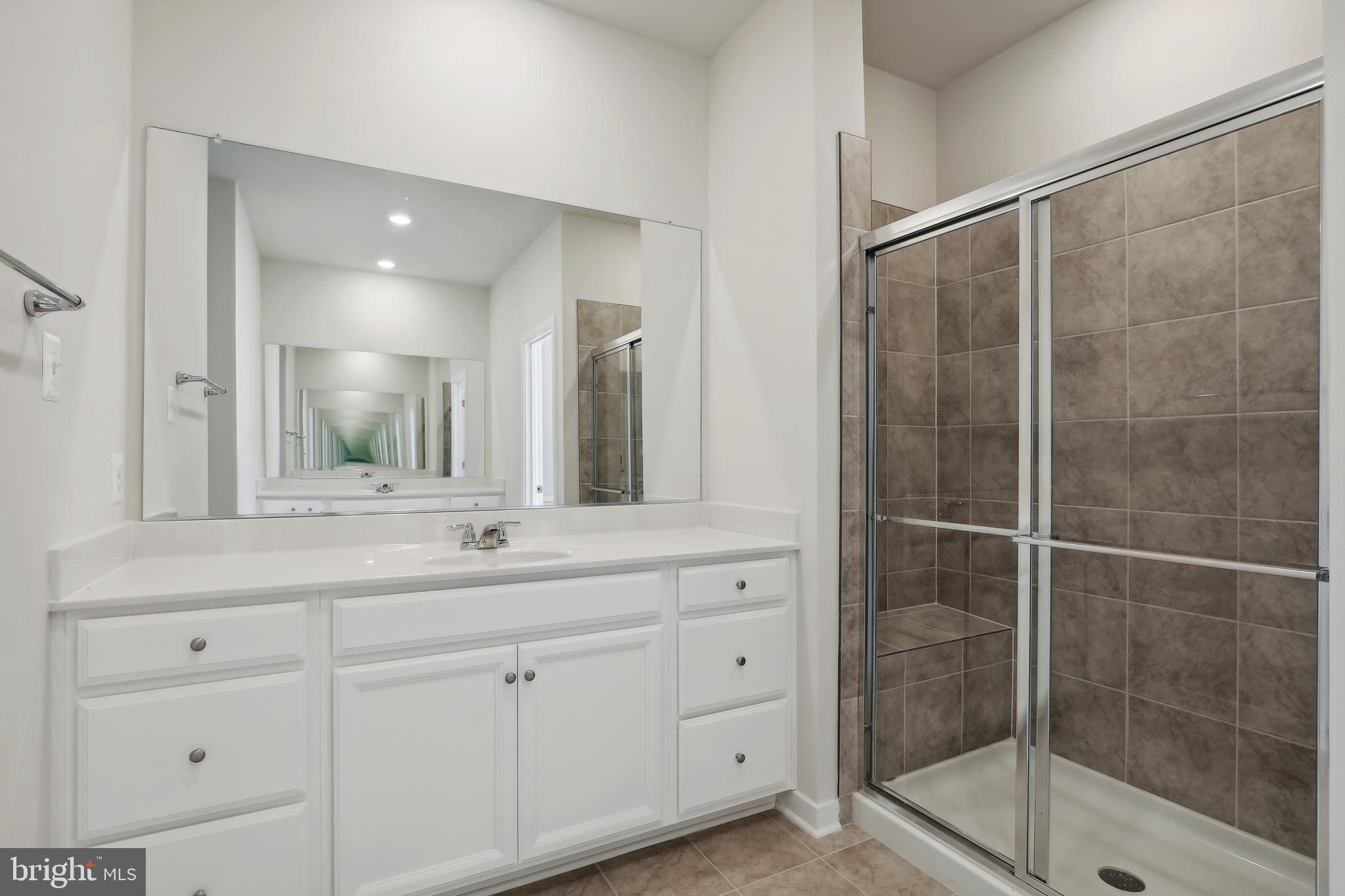 430 Silver Birch Drive, Unit ASHTON 241 Ranson, WV 25438 - Photo 22 of 23 a bathroom with a shower sink and mirror