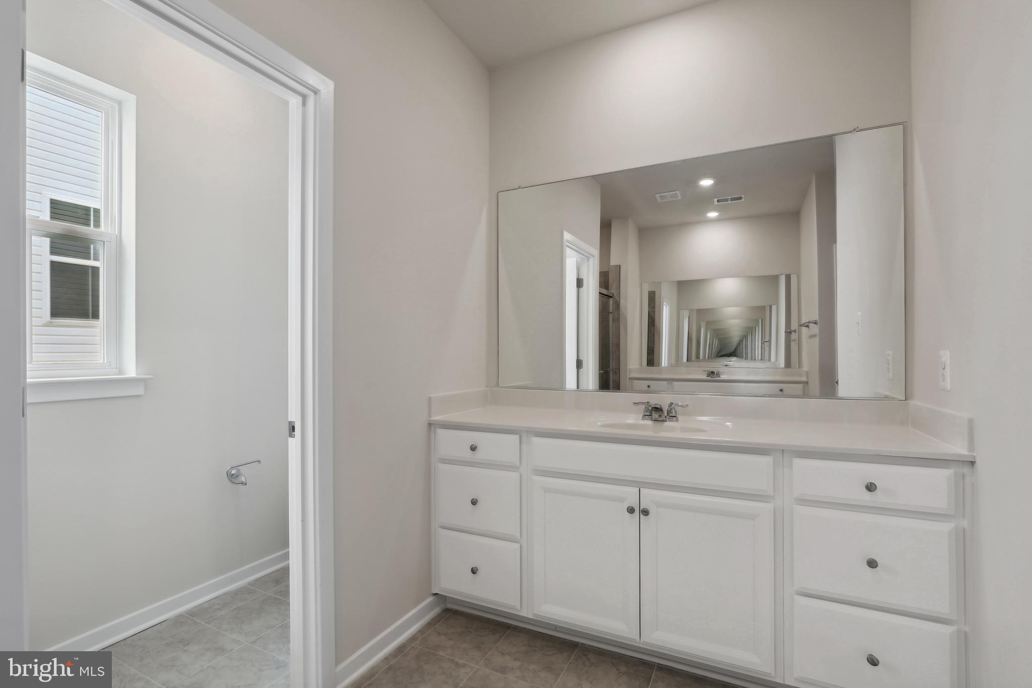 430 Silver Birch Drive, Unit ASHTON 241 Ranson, WV 25438 - Photo 23 of 23 a bathroom with a granite countertop sink and a mirror